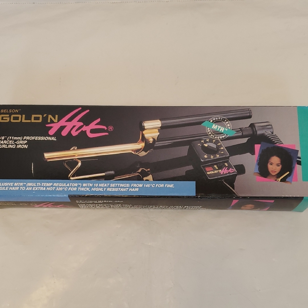 Gold 'N Hot 1" Professional Marcel Curling Iron   Nwot